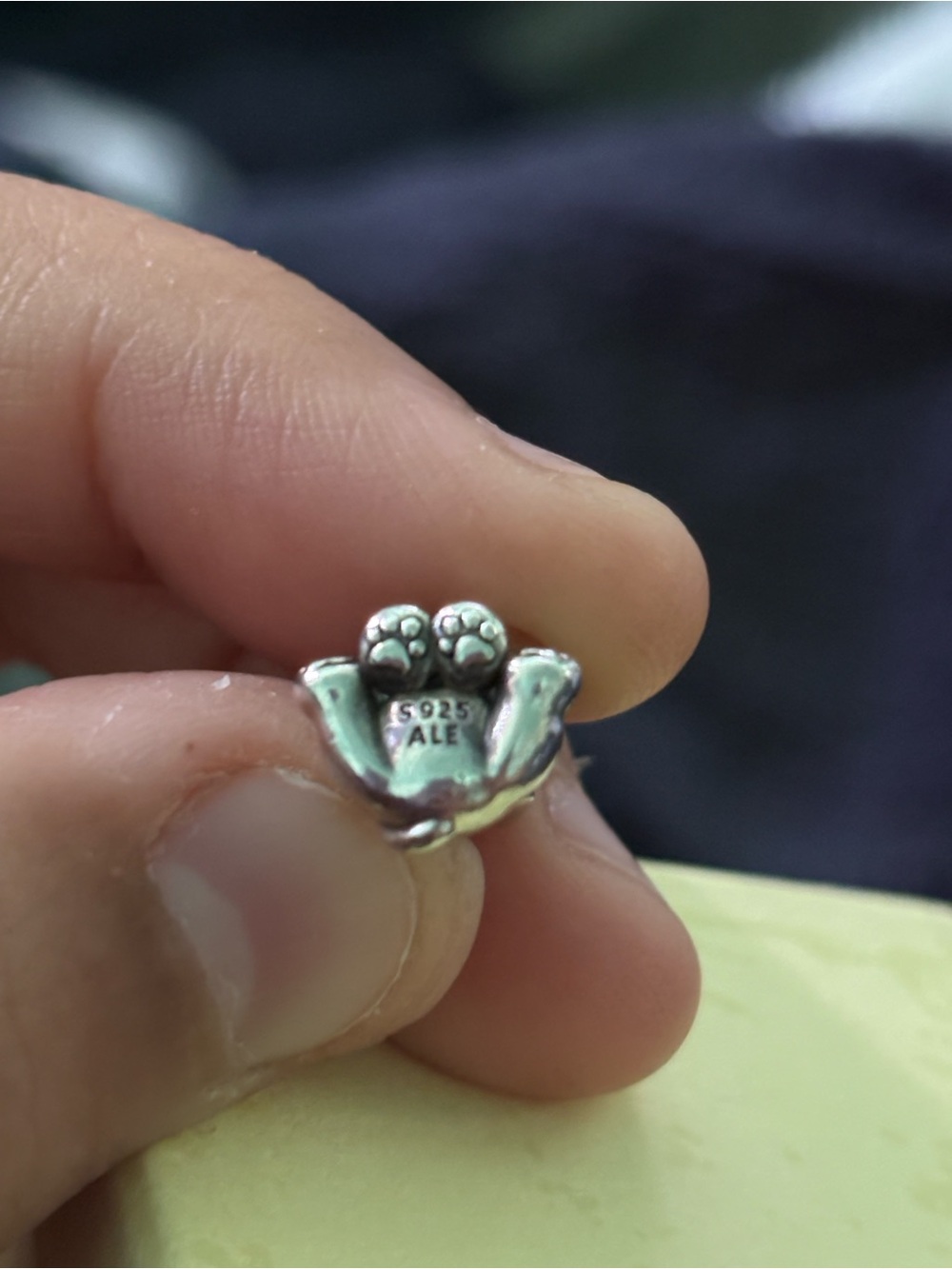 Pandora Silver dog Charm with Halo Detail - Picture 3 of 3